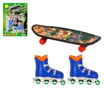 Kit skate e patins de dedo - Art Brink