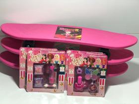 Kit SKATE INFANTIL COLOR GIRL ROSA - LANÇAMENTO EXCLUSIVO - vistoriado e aprovado pelo INMETRO -Lili House + 1 Kit Maquiagem Infantil