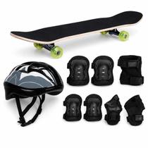Kit Skate Liga da Justiça Estampa Sortida + Proteção Completa Preto M - Bel Sports Kit Skate Liga da Justiça Estampa Sortida + Proteção Completa Preto M - Bel Sports