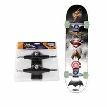Kit Skateboard Liga da Justiça Vilões + 2 Trucks em Alumínio - Bel Sports Kit Skateboard Liga da Justiça Vilões + 2 Trucks em Alumínio - Bel Sports