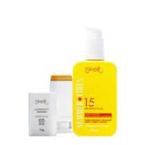 Kit Skelt Summer Vibes Glow Stick Iluminador Protetor Solar (2 produtos) Kit Skelt Summer Vibes Glow Stick Iluminador Protetor Solar (2 produtos)
