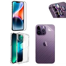 Kit Skin + Capa + Película 3d + Película Câmera Para iPhone 14 Pro