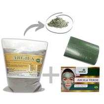 Kit Skin Care com Argila verde, Kit Argila Verde 250g + Sabonete de Argila Verde Wedical 90g