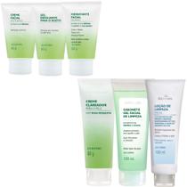 Kit Skin Care Esfoliante Clareador Noturno Diurno Sabonete