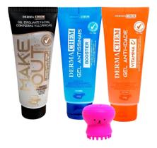 Kit Skin Care Esponja Polvo + Esfoliante + 2 Gel Facial