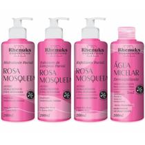 Kit Skin Care Limpeza Facial Rosa Mosqueta Rhenuks 4 unidade