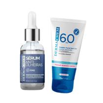 Kit Skin Care Para Todos os Tipos de Peles Protetor Solar Facial +Sérum Facial Clareador Anti Olheiras Dermachem