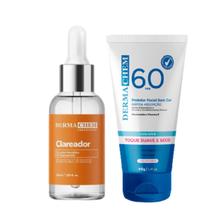 Kit Skin Care Para Todos os Tipos de Peles Protetor Solar Facial +Sérum Facial Clareador Melasma Dermachem 2 produtos