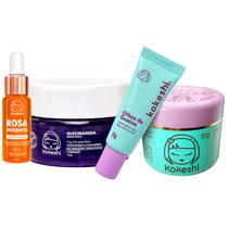 Kit Skin Care Renovadores Rosa Mosqueta Niacinamida Kokeshi