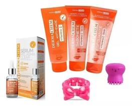Kit Skin Care Vitamina C Cuidados Diários Cuidados Facial Limpeza de Pele - Dermachem