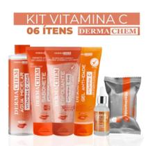 Kit Skin Care Vitamina C Efeito Clareador 6 Ítens Dermachem