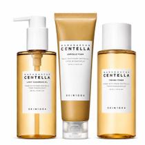 Kit Skin1004 Madagascar Centella: Cleansing Oil 200ml, Espuma de Limpeza 125ml e Tônico Facial 210ml Kit Skin1004 Madagascar Centella: Cleansing Oil 200ml, Espuma de Limpeza 125ml e Tônico Facial 210ml