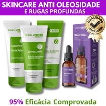 Kit Skincare Acido Salicilico Anti Oleosidade e Acne, Sérum Bioretinol Anti Sinais e Rugas Firma Pele Dermachem, 4 ITENS Kit Skincare Acido Salicilico Anti Oleosidade e Acne, Sérum Bioretinol Anti Sinais e Rugas Firma Pele Dermachem, 4 ITENS
