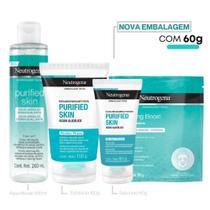 Kit Skincare Agua Micelar + Sabonete 60g + Esfoliante Facial + Mascara Purified Skin Neutrogena