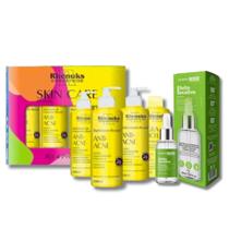 KIT Skincare Anti Acne e Oleosidade Rhenuks, Sérum Efeito Secativo Espinhas Dermachem 5 ITENS