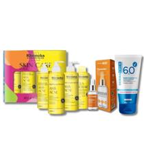 Kit Skincare Anti Acne Rhenuks, Sérum Clareador de manchas dermachem, Protetor Solar Facial sem cor FPS60 Kit Skincare Anti Acne Rhenuks, Sérum Clareador de manchas dermachem, Protetor Solar Facial sem cor FPS60