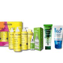 KIT Skincare Anti Acne Rhenuks, Sérum Secativo Anti espinhas , Mascara Argila Verde e Pepino Cravos, Protetor Solar Facial Sem cor FPS60 Dermachem