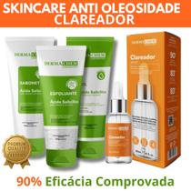 Kit Skincare Anti Oleosidade e Acne, Sérum Clareador Dermachem 4 ITENS Kit Skincare Anti Oleosidade e Acne, Sérum Clareador Dermachem 4 ITENS