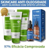 Kit Skincare Anti Oleosidade e Acne, Sérum Peptídeos Anti Olheiras e Linha de Expressão com Efeito Lifiting Kit Skincare Anti Oleosidade e Acne, Sérum Peptídeos Anti Olheiras e Linha de Expressão com Efeito Lifiting