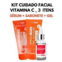 Kit Skincare Clareador com Vitamina C e Com Ácido Hialuronico Dermachem