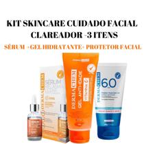 Kit Skincare Clareador de Melasma e Manchas com Protetor Facial Dermachem