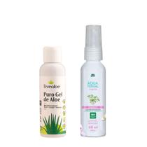 Kit Skincare de Viagem Água Termal Gerânio e Gel de Aloe Vera