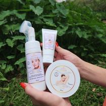 Kit Skincare Dolomita - Espuma + Máscara Clareadora + Desodorante - 465ml