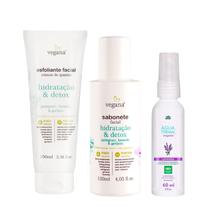 Kit Skincare Esfoliante, Sabonete e Água Termal Lavanda 60ml WNF