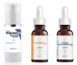 Kit Skincare: Hidratante + Vitamina C + Ácido Hialurônico