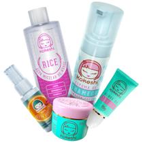 Kit Skincare Kokeshi Hidratante e Limpeza Facial 5 Itens