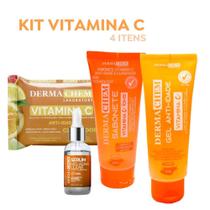 Kit Skincare Limpeza de Pele Vitamina C Dermachem 4 Itens