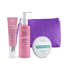 Kit Skincare para Pele Sensível e Rosácea com FPS50 Brinde Necessaire Extratos da Terra