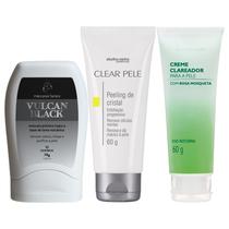 Kit SkinCare Peeling de Cristal Máscara Remove Cravos Clareador da Pele com rosa mosqueta cuidado facial