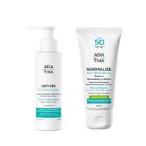 Kit Skincare Pele Oleosa Limpeza Profunda Mais Efeito Matte FPS 50 - ADA TINA