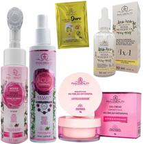 Kit Skincare ROSA MOSQUETA Mousse Água Serum Gel Mascara - PHALLEBEAUTY