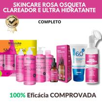 Kit Skincare Rosa Mosqueta Rhenuks, Sérum Rosa Mosqueta Ultra Hidratante DERMACHEM, Protetor Solar Facial Sem Cor FPS60,Mousse MIicelar Rhenuks