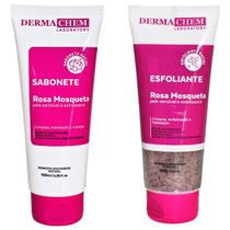 Kit Skincare Sabonete E Esfoliante Rosa Mosqueta Dermachem