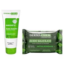 Kit Skincare Sabonete E Lenço c/ Ácido Salicílico Dermachem