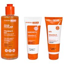 Kit Skincare Sabonete Gel Água Micelar Vitamina C Dermachem