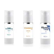 Kit Skincare: Sérum Ácido Hialurônico + Vit C + Hidratante