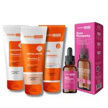 Kit Skincare Vitamina C Anti Idade Clareador Dermachem, Sérum Rosa Mosqueta Ultra Hidratante 30ml DERMACHEM Kit Skincare Vitamina C Anti Idade Clareador Dermachem, Sérum Rosa Mosqueta Ultra Hidratante 30ml DERMACHEM