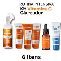 Kit Skincare Vitamina C Anti Idade Dermachem , Sérum Clareador , Protetor Solar Facial, Mousse Micelar Vitamina C Rhenuks Kit Skincare Vitamina C Anti Idade Dermachem , Sérum Clareador , Protetor Solar Facial, Mousse Micelar Vitamina C Rhenuks