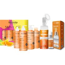 Kit Skincare Vitamina C Anti Idade Rhenuks, Sérum Clareador , Mousse Micelar Vitamina C Rhenuks
