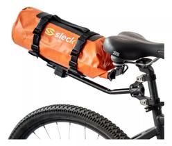 Kit Sleck Bagageiro Selin + Bolsa 12l Laranja Impermeável