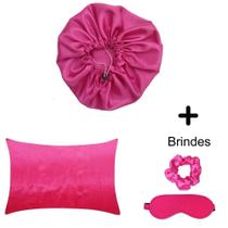 KIT Sleep Well toque de seda Magic - Mascara, Touca e Fronha brinde xuxinha