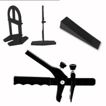 Kit SLIM Nivelador de Porcelanatos, Pisos Cerâmicos e Revestimentos - 500 Clips +150 Cunhas +01 Alicate 1,0 mm