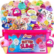 Kit Slime Ammy Glow Jumbo Butter com 49 unidades para meninas de 8 a 10 anos