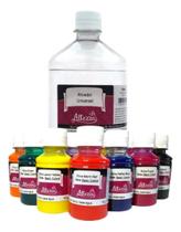 Kit Slime C/ Ativador De Slime 1000ml + 12 Cores 100ml Cada Basic Colors