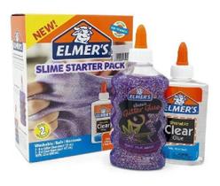 Kit Slime Com 2 Colas Glitters E 2 Colas Translucidas Elmers
