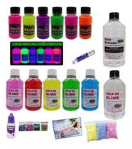 Kit Slime Completo Neon - Colas Neon Novidade